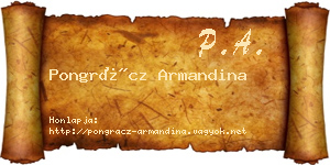 Pongrácz Armandina névjegykártya